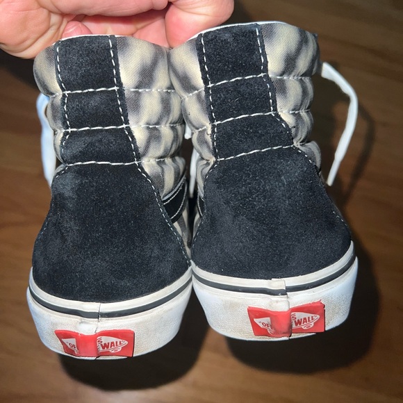 Vans Sk8-Hi Blur Checkerboard Black/White High Top Sneakers Mens Sz 8/ Wmns 9.5 - Picture 10 of 11